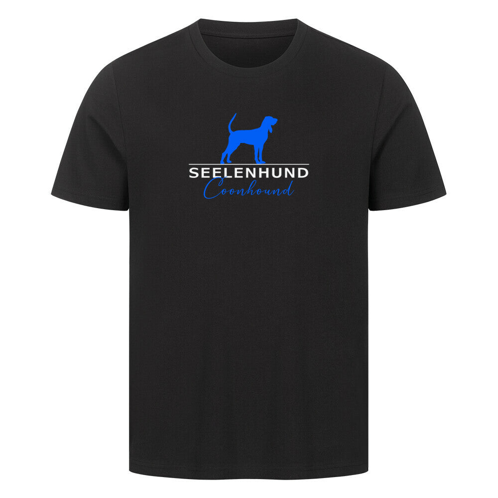 Premium T-Shirt "Coonhound - Seelenhund" Schwarz – hunde-shirt.de