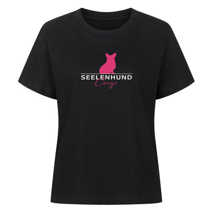 Premium Damen-Shirt "Corgi - Seelenhund" Schwarz – hunde-shirt.de