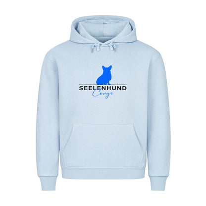 Premium Hoodie "Corgi - Seelenhund" Babyblau – hunde-shirt.de
