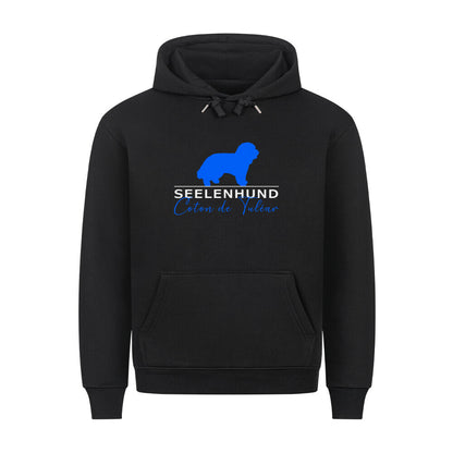Premium Hoodie "Coton de Tuléar - Seelenhund" Schwarz – hunde-shirt.de