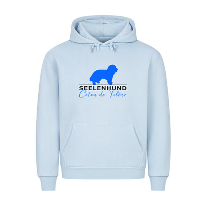 Premium Hoodie "Coton de Tuléar - Seelenhund" Babyblau – hunde-shirt.de