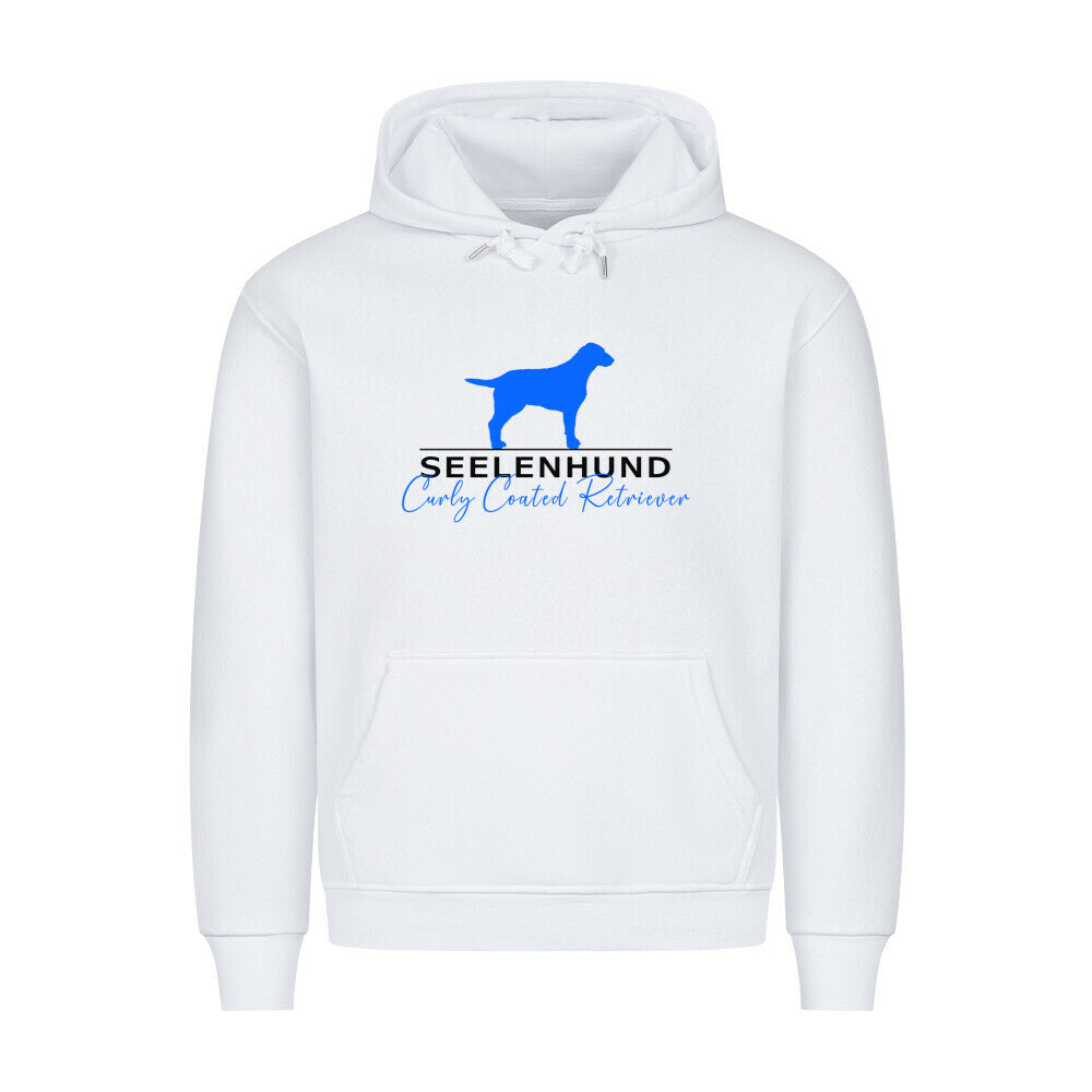 Premium Hoodie "Curly Coated - Seelenhund" Weiß – hunde-shirt.de