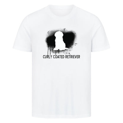 Premium T-Shirt "Curly Coated - Brush" Weiß – hunde-shirt.de