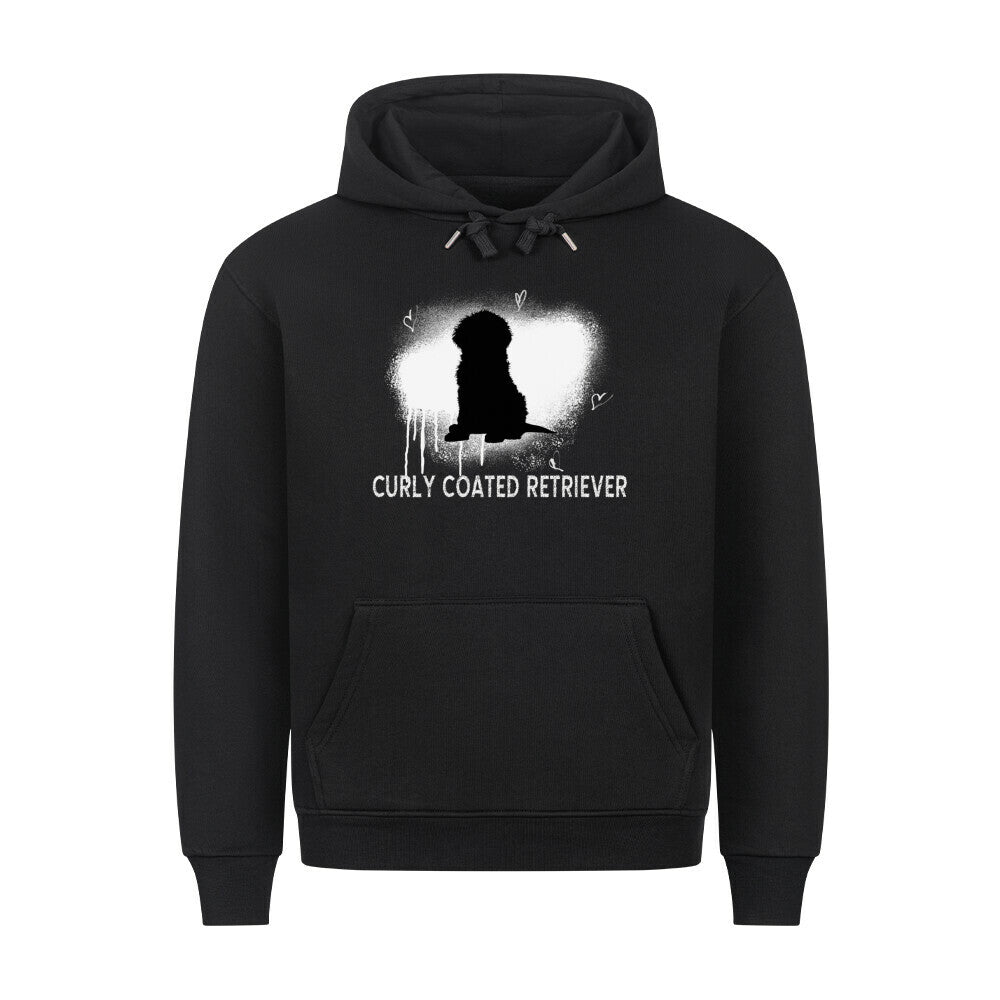 Premium Hoodie "Curly Coated - Brush" Schwarz – hunde-shirt.de