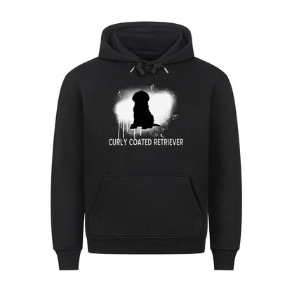 Premium Hoodie "Curly Coated - Brush" Schwarz – hunde-shirt.de