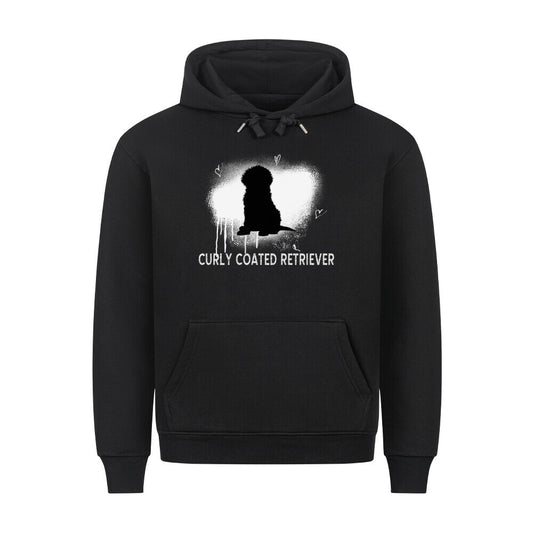 Premium Hoodie "Curly Coated - Brush" Schwarz – hunde-shirt.de