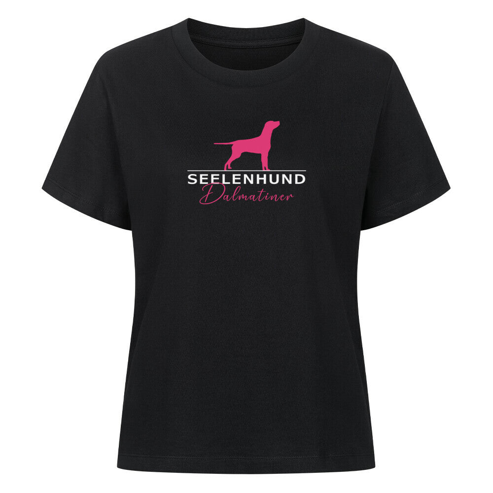 Premium Damen-Shirt "Dalmatiner - Seelenhund" Schwarz – hunde-shirt.de