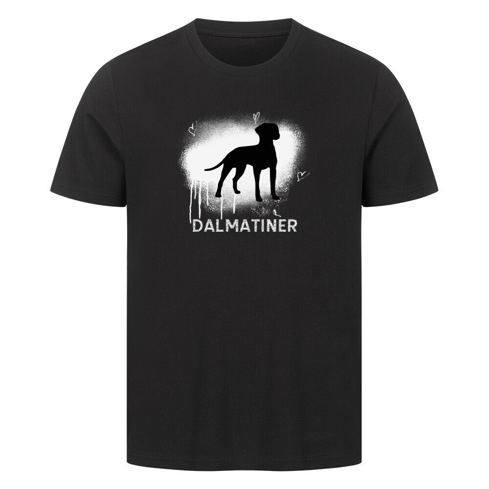 Premium T-Shirt "Dalmatiner - Brush" Schwarz – hunde-shirt.de