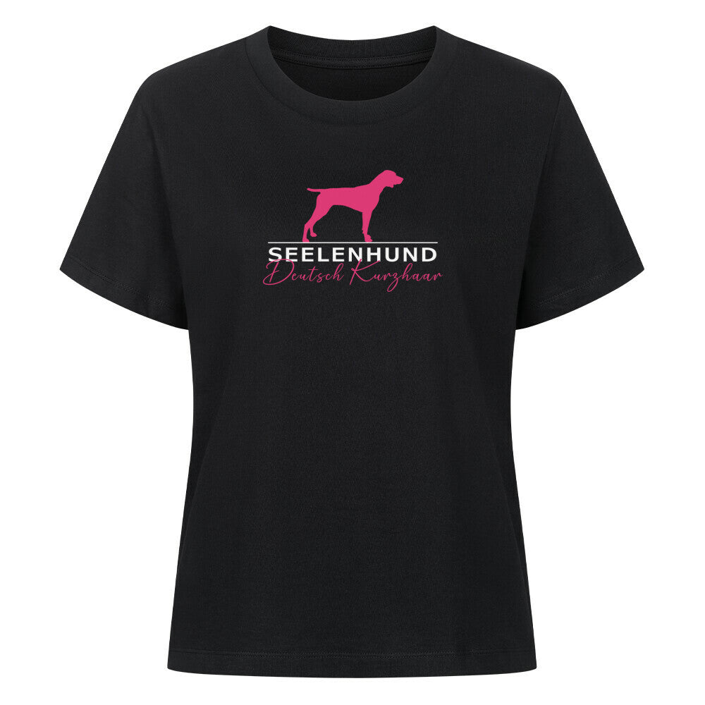 Premium Damen-Shirt "Deutsch Kurzhaar - Seelenhund" Schwarz – hunde-shirt.de