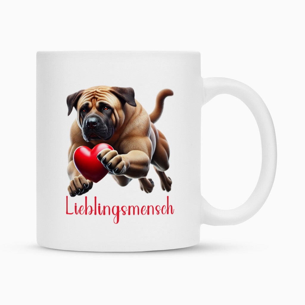 Tasse "Boerboel - Lieblingsmensch" Weiß – hunde-shirt.de