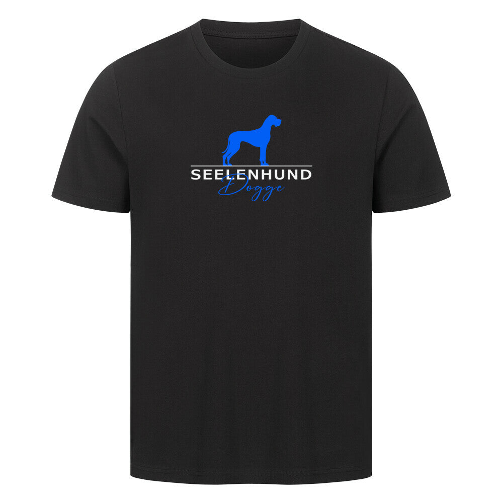 Premium T-Shirt "Dogge - Seelenhund" Schwarz – hunde-shirt.de