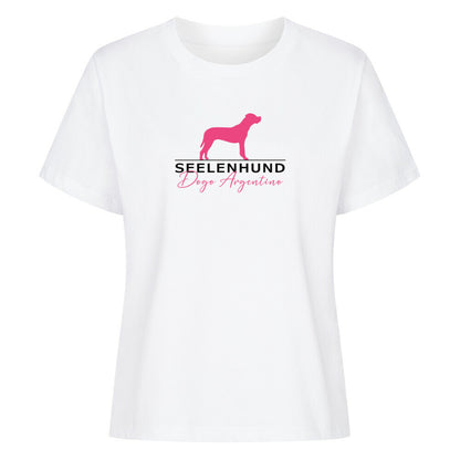 Premium Damen-Shirt "Dogo Argentino - Seelenhund" Weiß – hunde-shirt.de