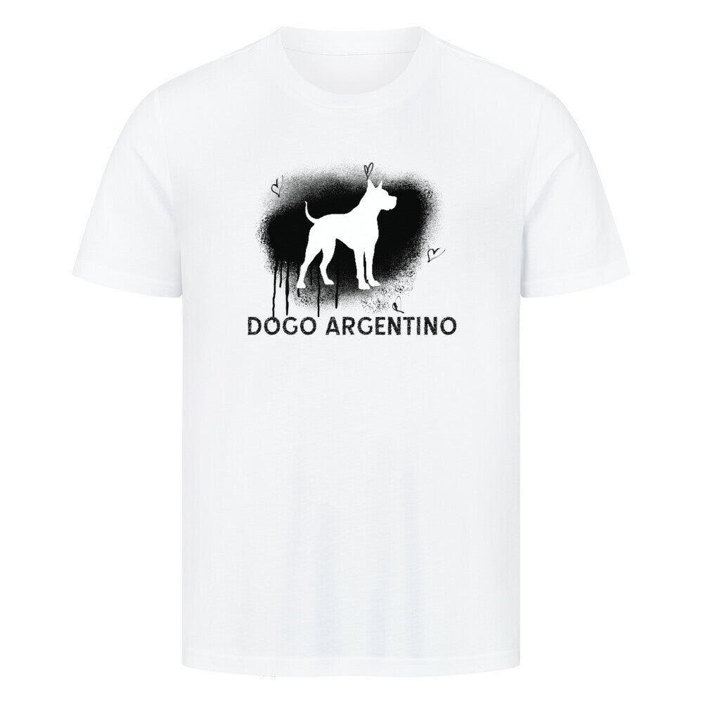 Premium T-Shirt "Dogo Argentino - Brush" Weiß – hunde-shirt.de