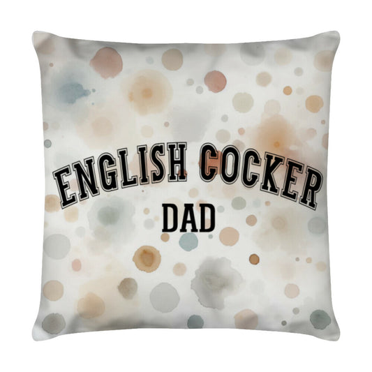 Kissen "English Cocker - DAD" Weiß – hunde-shirt.de