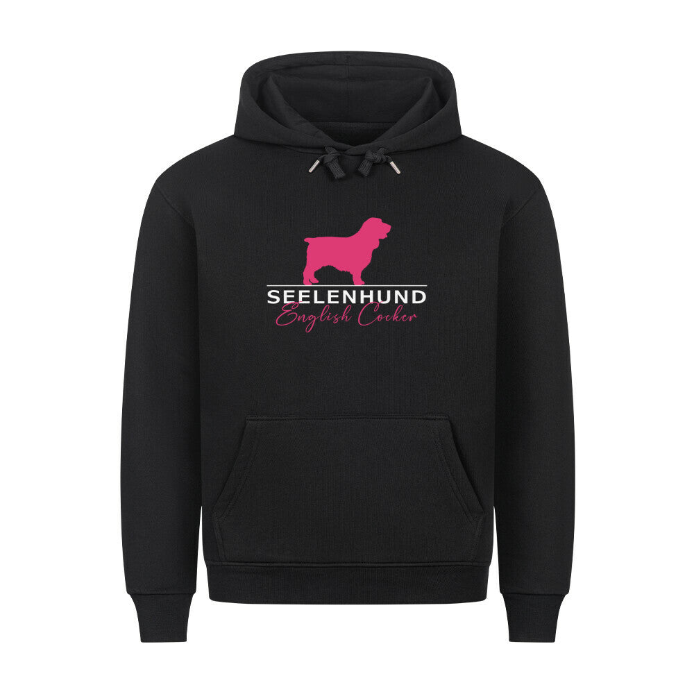 Premium Hoodie "English Cocker - Seelenhund" Schwarz – hunde-shirt.de