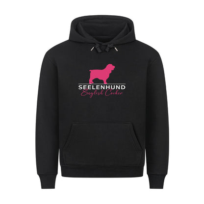 Premium Hoodie "English Cocker - Seelenhund" Schwarz – hunde-shirt.de