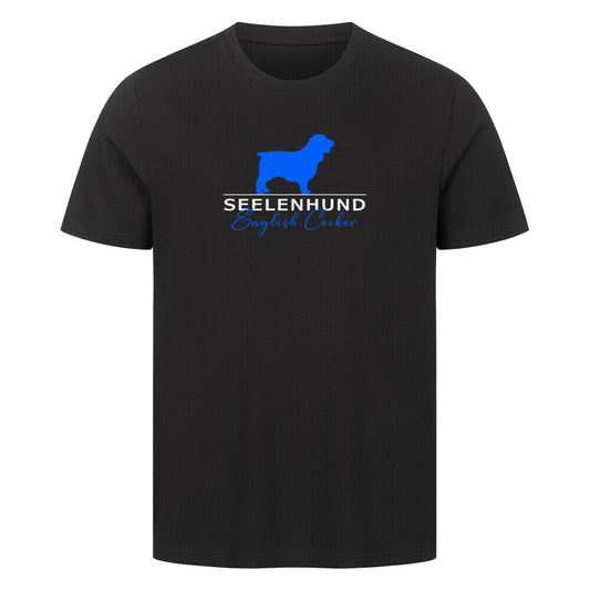 Premium T-Shirt "English Cocker - Seelenhund" Schwarz – hunde-shirt.de