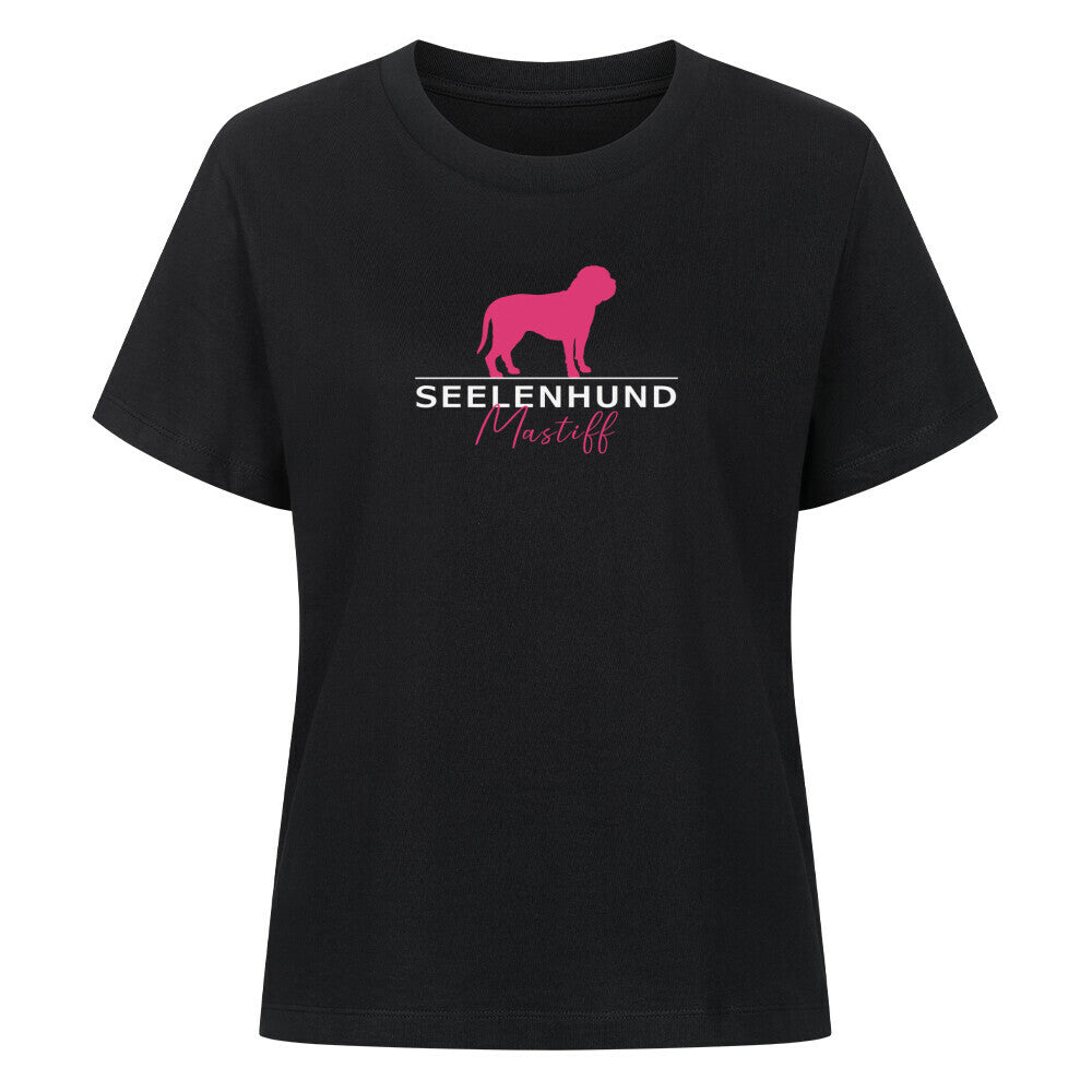 Premium Damen-Shirt "English Mastiff - Seelenhund" Schwarz – hunde-shirt.de