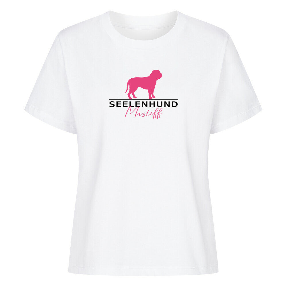 Premium Damen-Shirt "English Mastiff - Seelenhund" Weiß – hunde-shirt.de