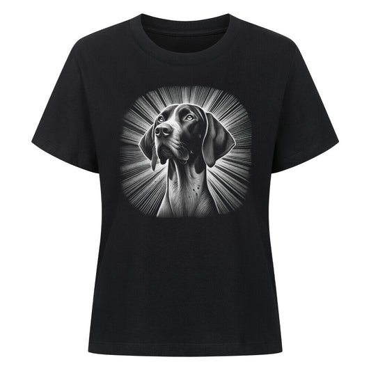 Premium Damen-Shirt "English Pointer - Shine" Schwarz – hunde-shirt.de