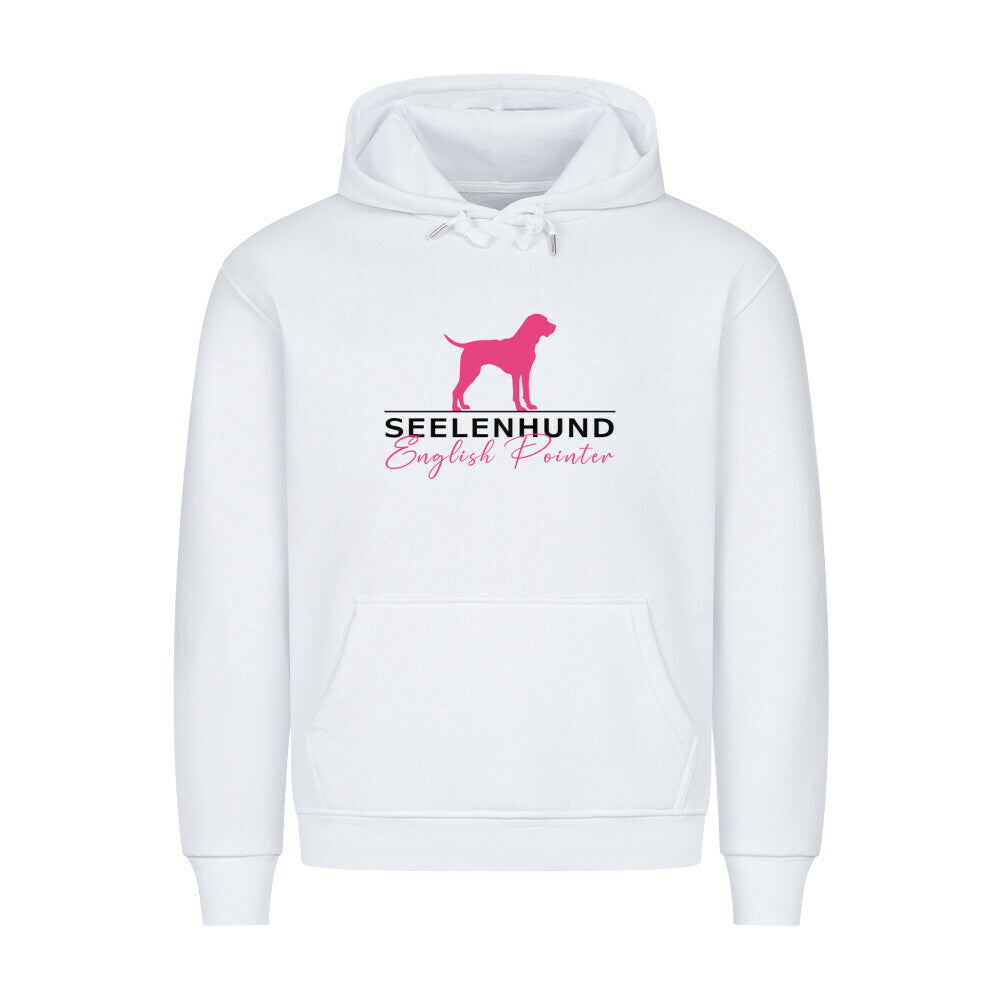 Premium Hoodie "English Pointer - Seelenhund" Weiß – hunde-shirt.de