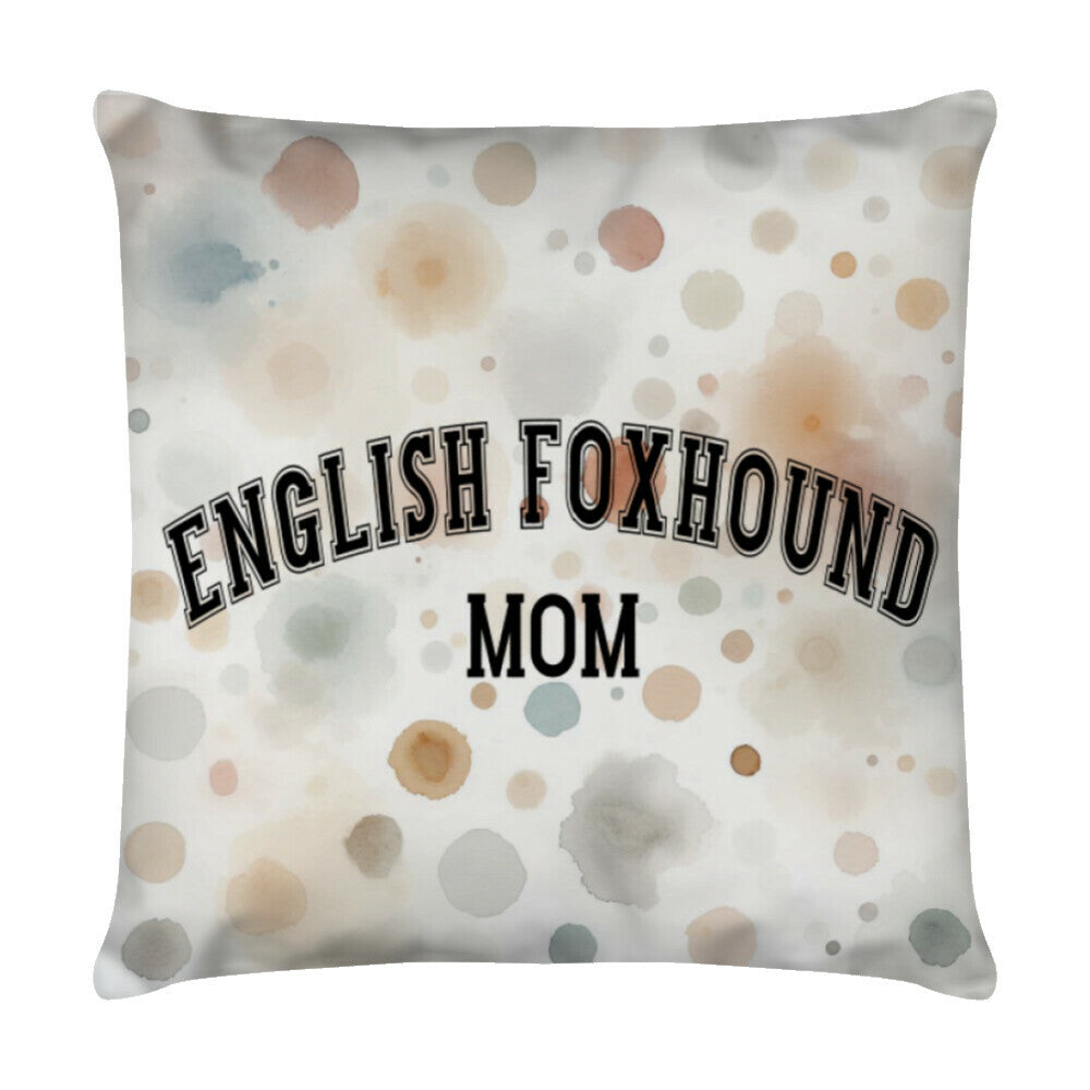 Kissen "English Foxhound - MOM" Weiß – hunde-shirt.de
