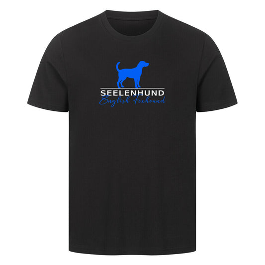 Premium T-Shirt "English Foxhound - Seelenhund" Schwarz – hunde-shirt.de