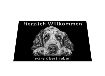 Fußmatte "English Setter - Übertrieben" – hunde-shirt.de
