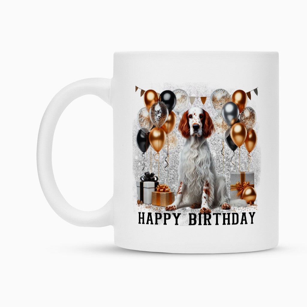 Tasse "English Setter - Happy Birthday" – hunde-shirt.de