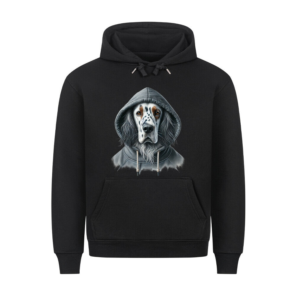 Premium Hoodie "English Setter - Hooded" Schwarz – hunde-shirt.de