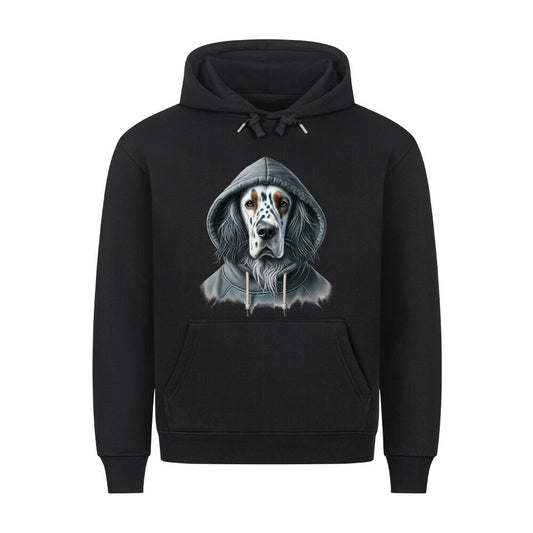 Premium Hoodie "English Setter - Hooded" Schwarz – hunde-shirt.de
