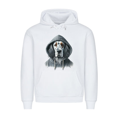 Premium Hoodie "English Setter - Hooded" Weiß – hunde-shirt.de