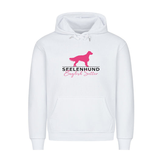 Premium Hoodie "English Setter - Seelenhund" Weiß – hunde-shirt.de