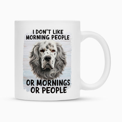 Tasse "English Setter - Morning People" Weiß – hunde-shirt.de