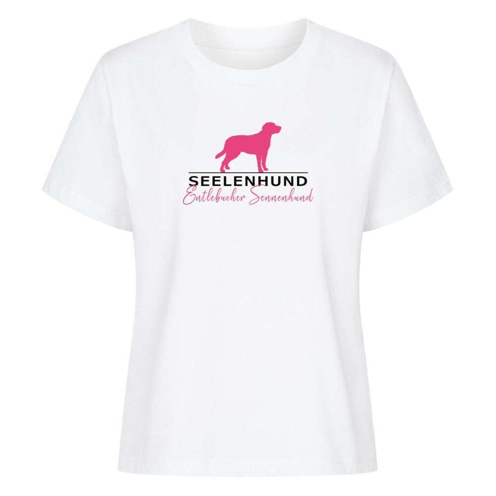 Premium Damen-Shirt "Entlebucher - Seelenhund" Weiß – hunde-shirt.de