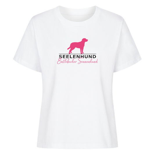 Premium Damen-Shirt "Entlebucher - Seelenhund" Weiß – hunde-shirt.de