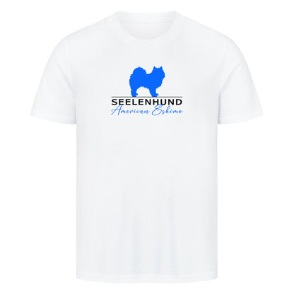 Premium T-Shirt "American Eskimo - Seelenhund" Weiß – hunde-shirt.de