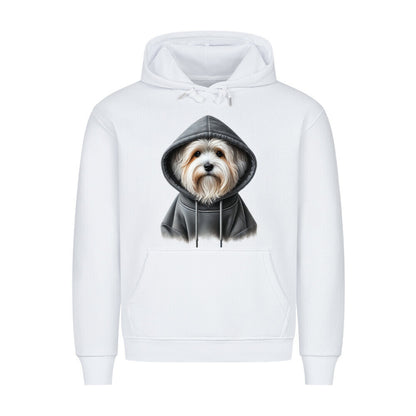 Premium Hoodie "Tibet Terrier - Hooded" Weiß – hunde-shirt.de