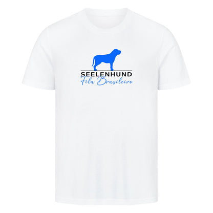 Premium T-Shirt "Fila Brasileiro - Seelenhund" Weiß – hunde-shirt.de