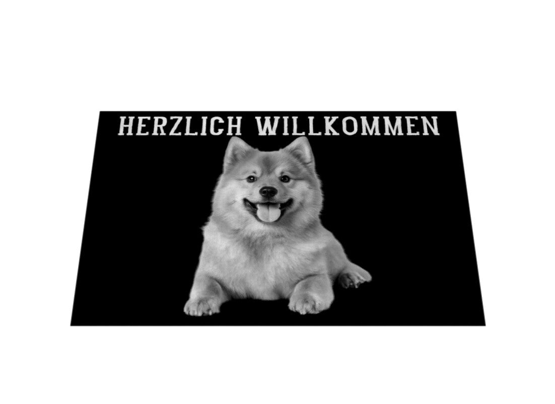 Fußmatte "Finnischer Spitz - HERZLICH WILLKOMMEN" – hunde-shirt.de