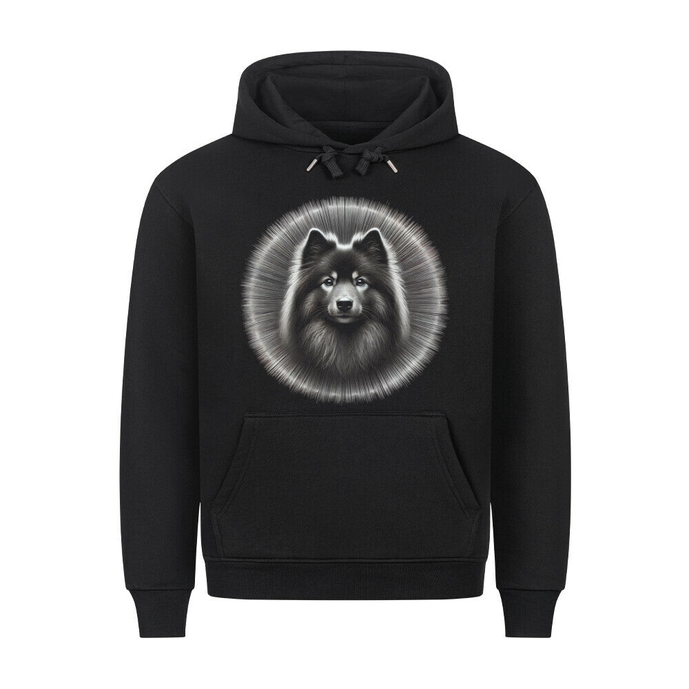 Premium Hoodie "Finnischer Spitz - Shine" Schwarz – hunde-shirt.de