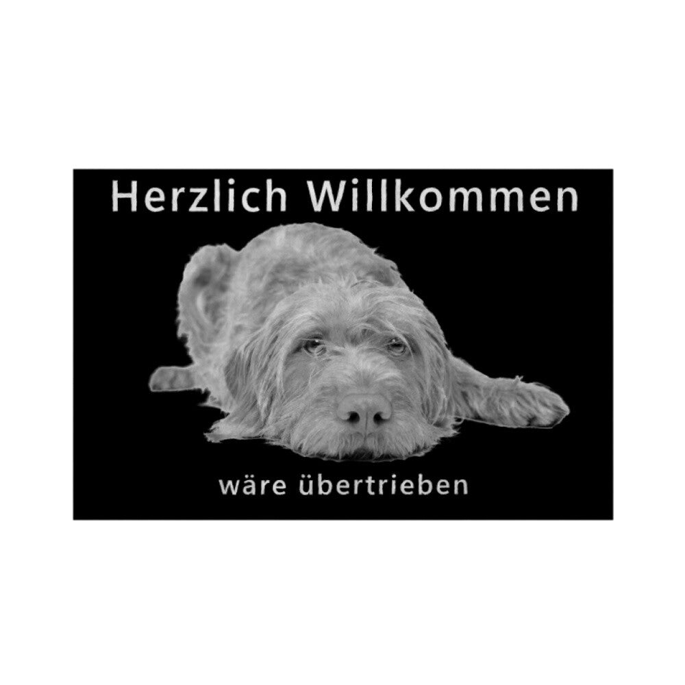 Fußmatte "Drahthaar Vizsla - Übertrieben" Weiß – hunde-shirt.de