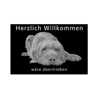Fußmatte "Drahthaar Vizsla - Übertrieben" Weiß – hunde-shirt.de