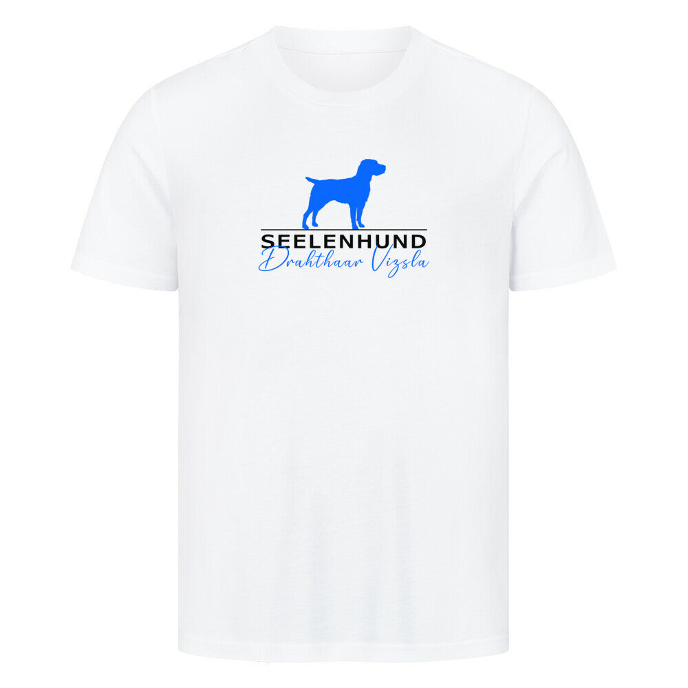 Premium T-Shirt "Drahthaar Vizsla - Seelenhund" Weiß – hunde-shirt.de
