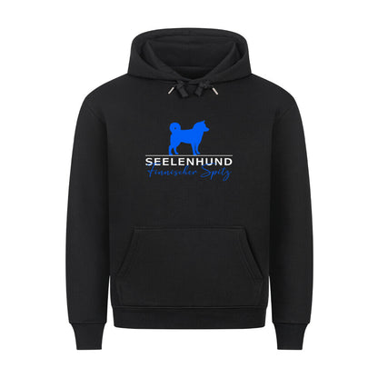 Premium Hoodie "Finnischer Spitz - Seelenhund" Schwarz – hunde-shirt.de