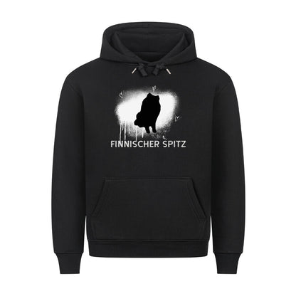 Premium Hoodie "Finnischer Spitz - Brush" Schwarz – hunde-shirt.de