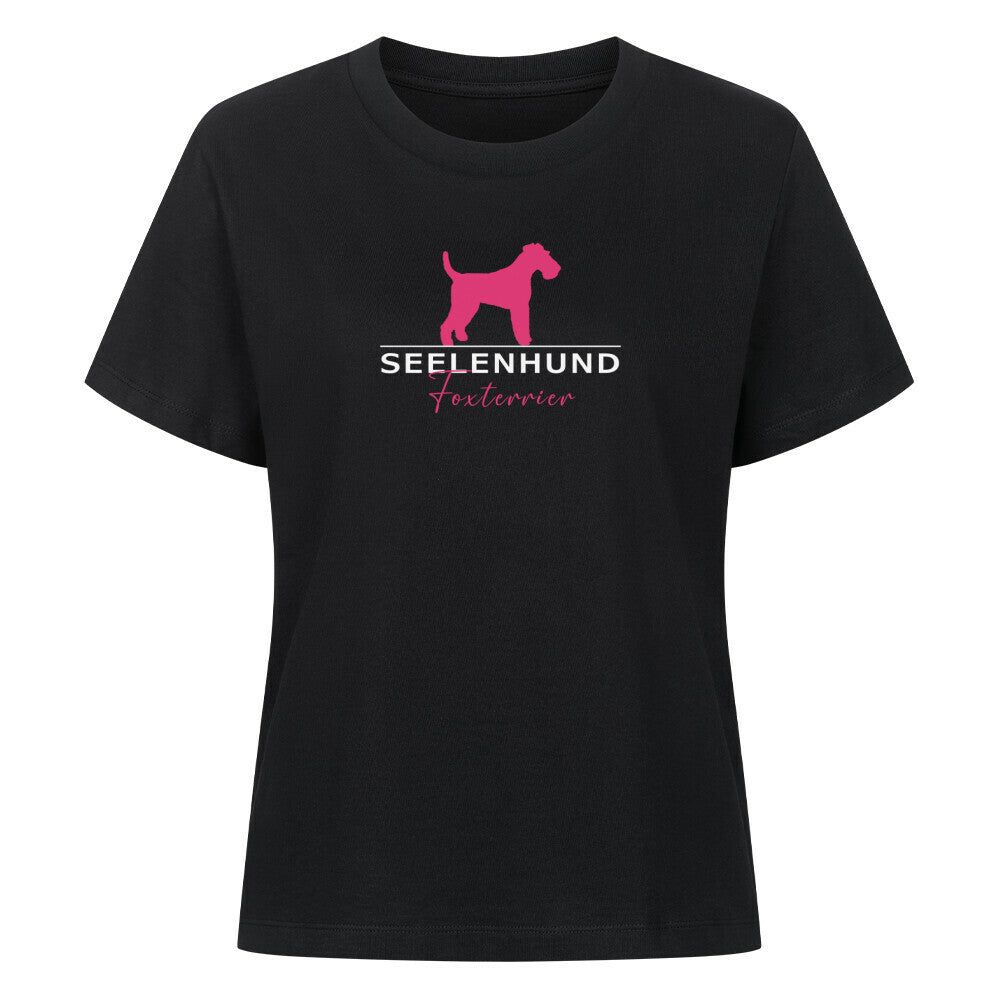 Premium Damen-Shirt "Foxterrier - Seelenhund" Schwarz – hunde-shirt.de