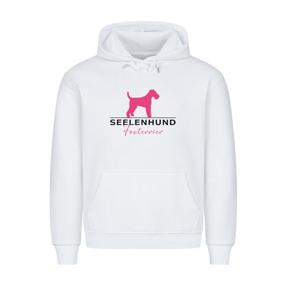 Premium Hoodie "Foxterrier - Seelenhund" Weiß – hunde-shirt.de