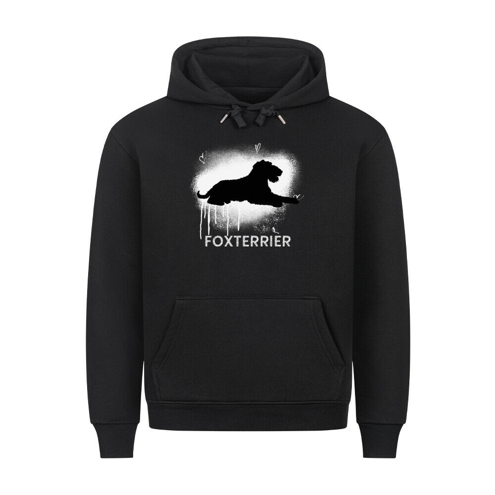 Premium Hoodie "Foxterrier - Brush" Schwarz – hunde-shirt.de