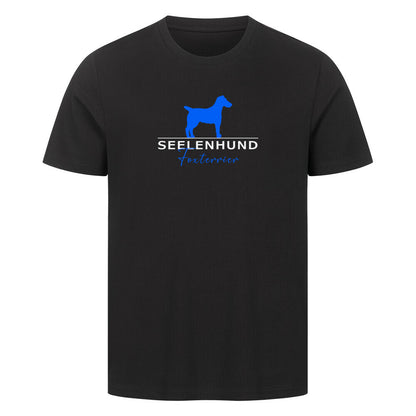 Premium T-Shirt "Foxterrier Smooth - Seelenhund" Schwarz – hunde-shirt.de